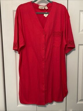 Vintage Victoria’s Secret  Magenta Cotton Nightie